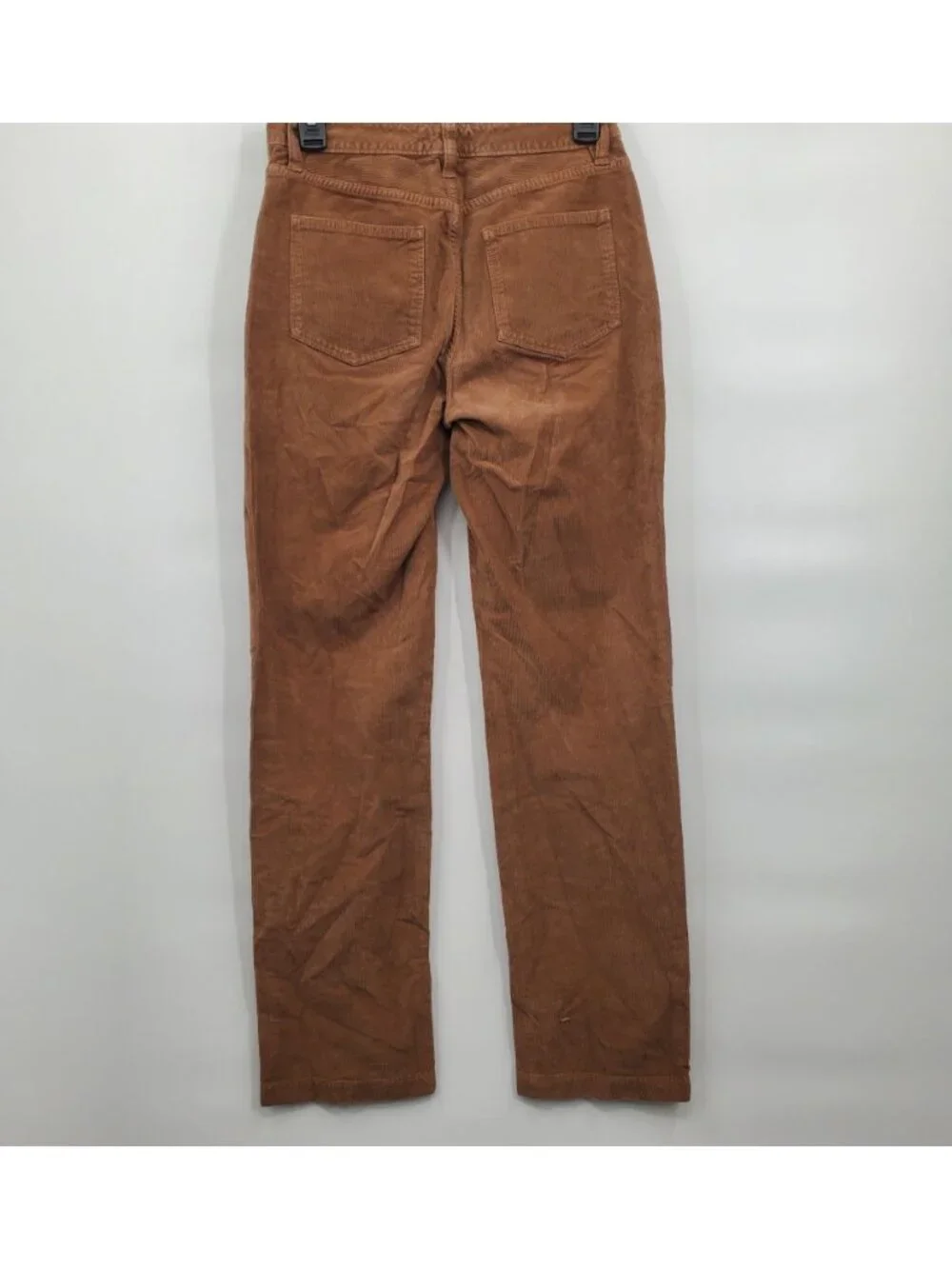 Faherty Regular Fit Textured Corduroy Pants Women Size 27 NWOT Brown High Rise